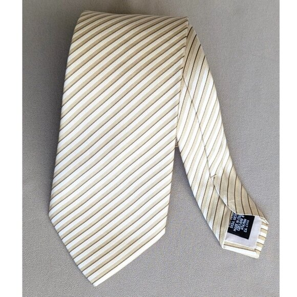 BOSS Hugo Boss 100% Silk Tie Striped Jacquard Made in Italy - Picture 1 of 5